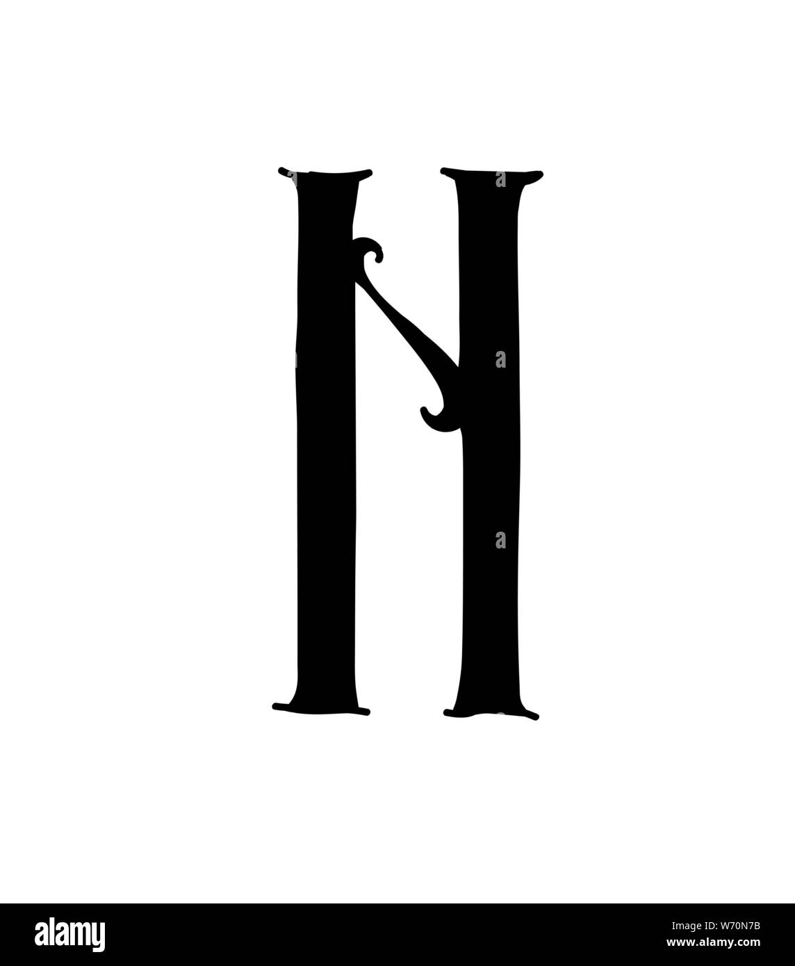 gothic letter n black and white stock photos images alamy