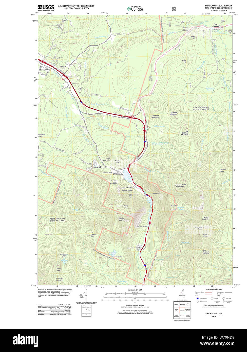 Franconia new hampshire map Cut Out Stock Images & Pictures Alamy
