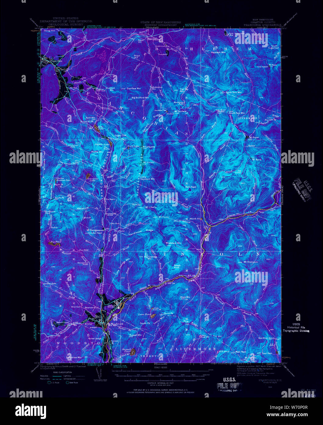 Franconia new hampshire map hires stock photography and images Alamy