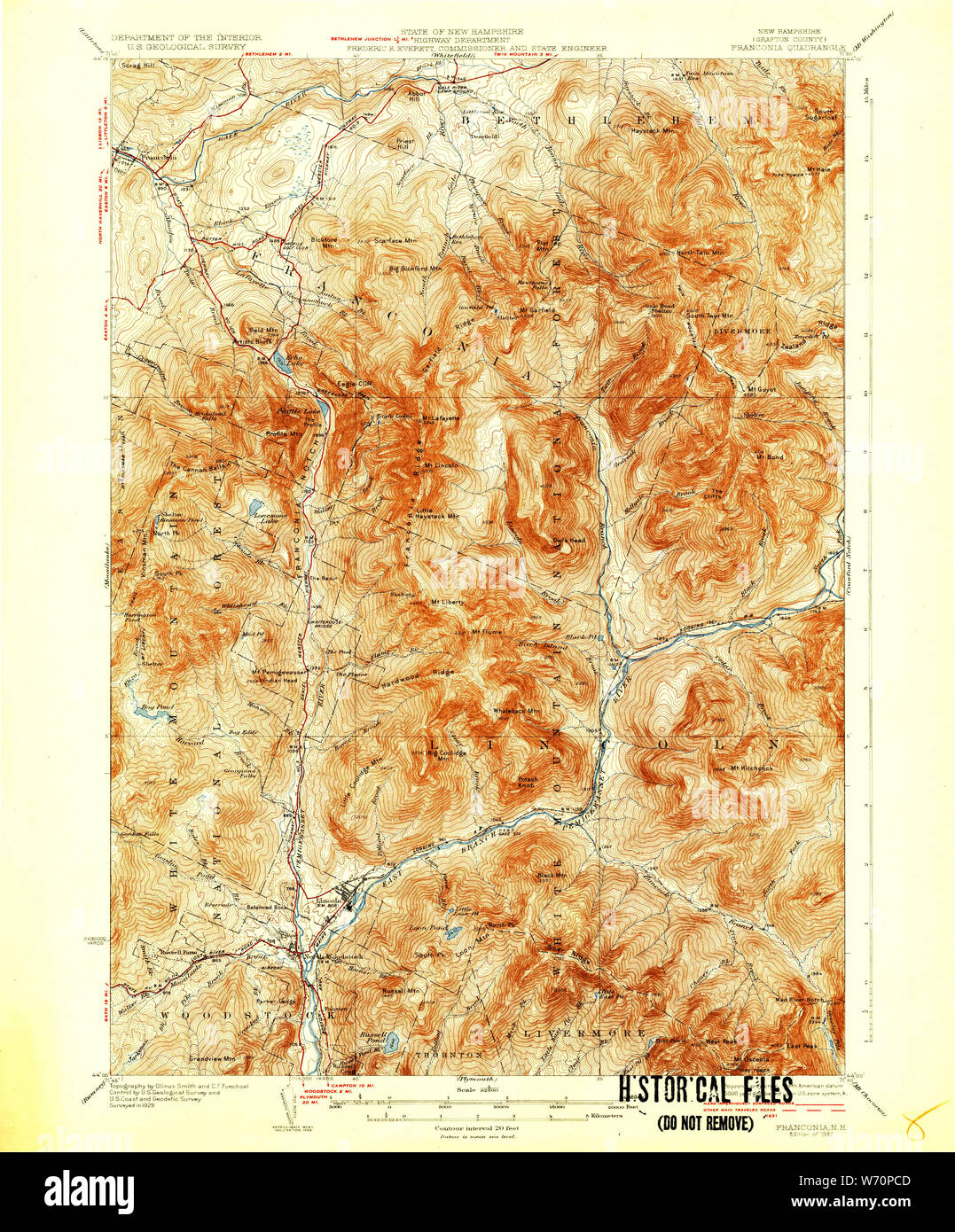 Franconia new hampshire map hires stock photography and images Alamy