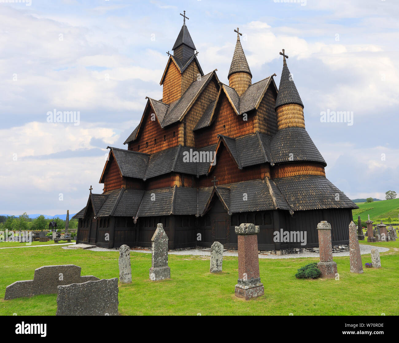 Heddal Stave Church, Norway Stock Photo