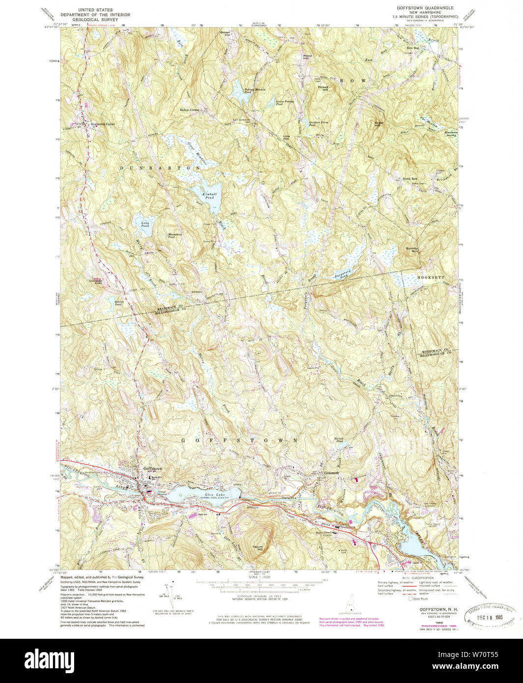 Map of goffstown hires stock photography and images Alamy