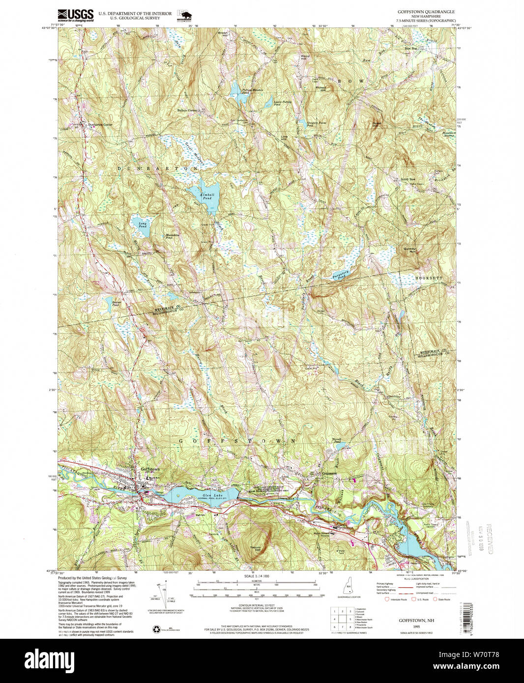 Goffstown map hires stock photography and images Alamy