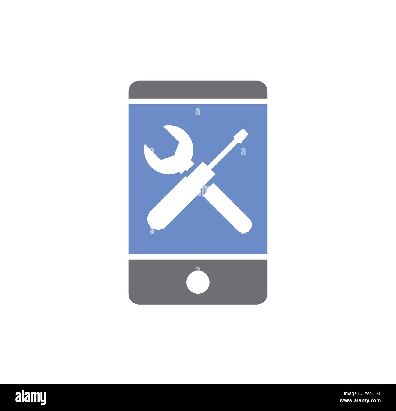 Smartphone service related icon on background for graphic and web ...