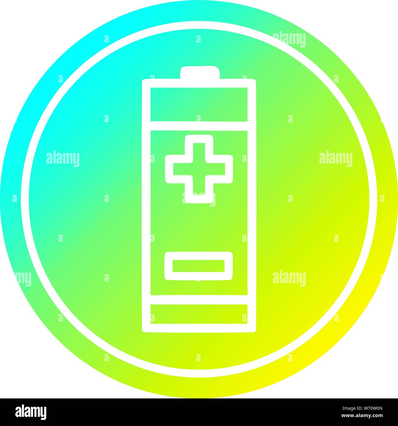 battery circular icon with cool gradient finish Stock Vector Image ...
