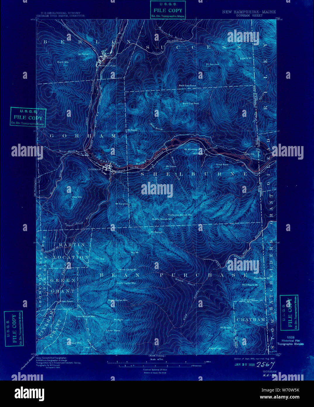 Map of gorham new hampshire hires stock photography and images Alamy