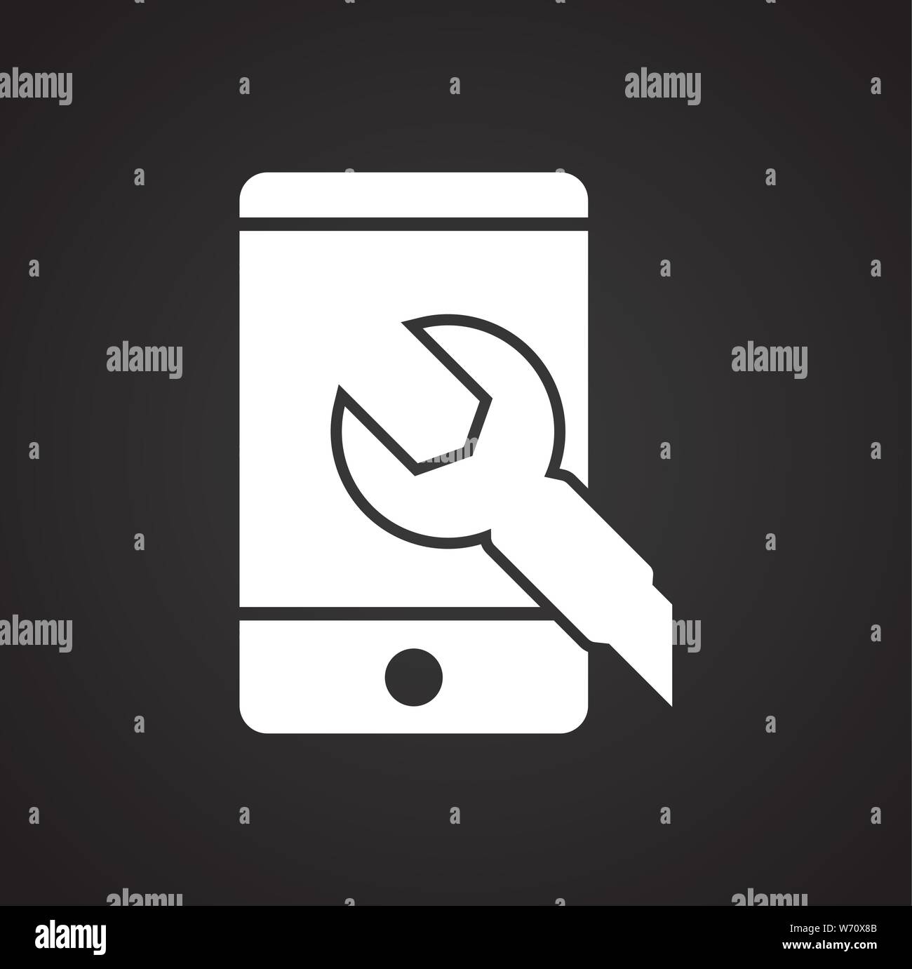 Smartphone service related icon on background for graphic and web ...