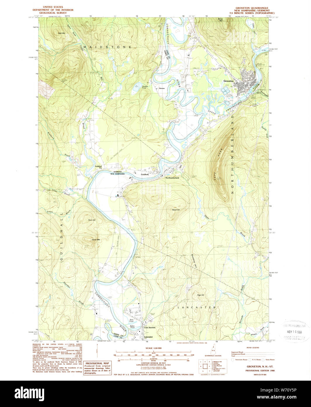 Groveton new hampshire map Cut Out Stock Images & Pictures Alamy
