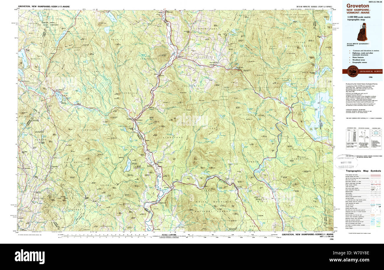 Map of groveton new hampshire hires stock photography and images Alamy