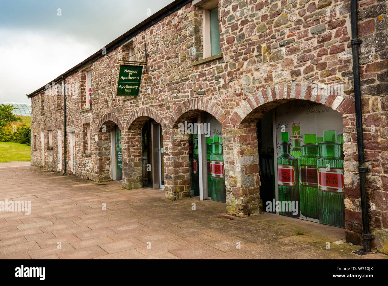 UK, Wales, Carmarthenshire, Llanarthney, National Botanic Garden of Wales, Apothecary's Hall, exterior Stock Photo