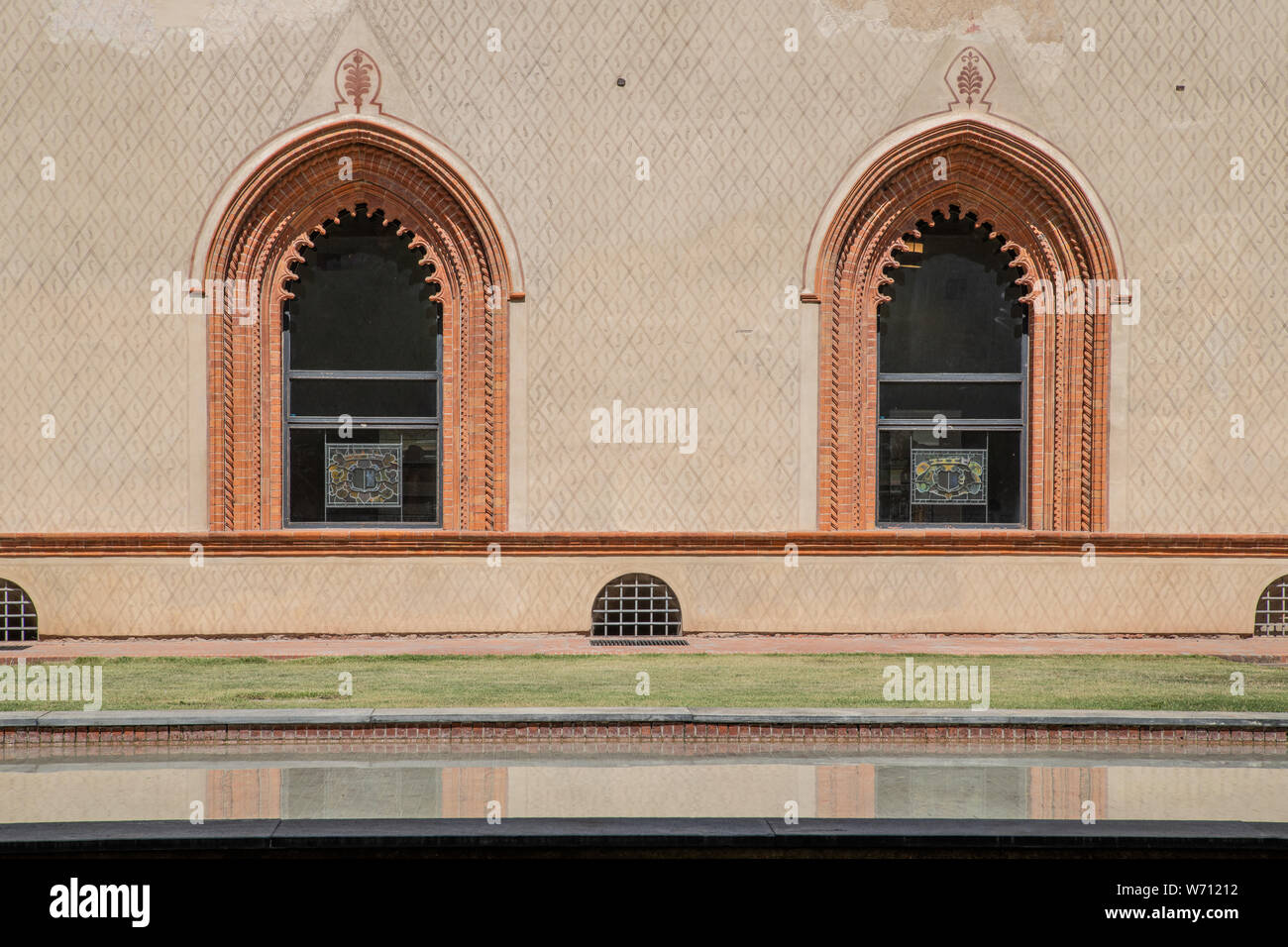 Milan, Italy - 30 June 2019: View of Castle of Sforza -  Castello Sforzesco Stock Photo