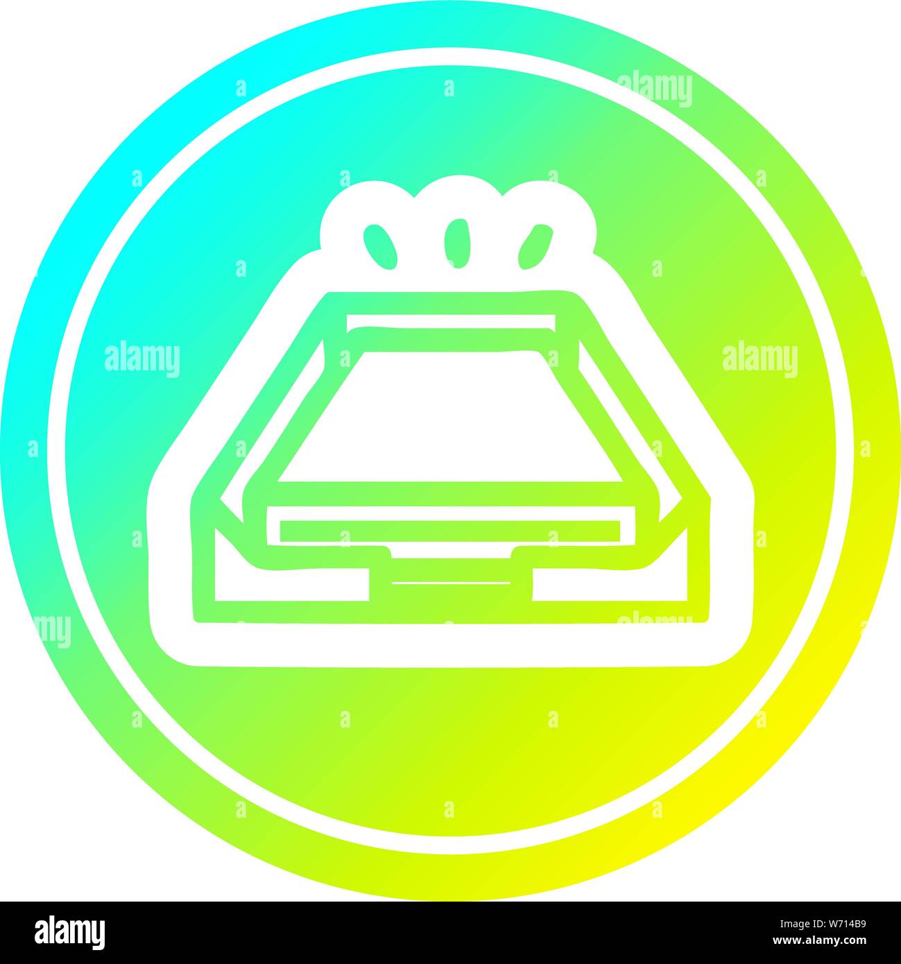 low office paper stack circular icon with cool gradient finish Stock ...
