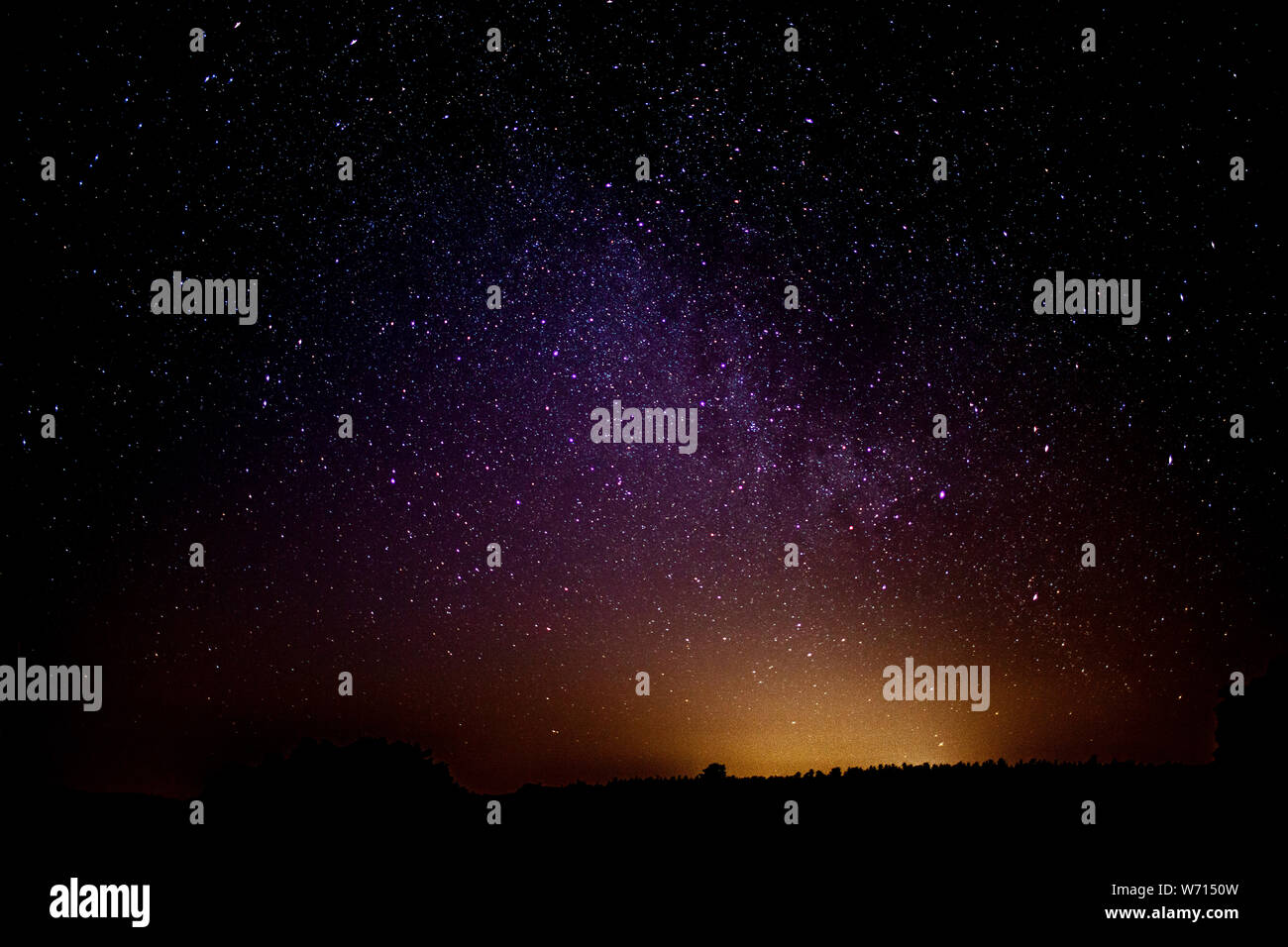 Beautiful starry sky with lots of stars Stock Photo