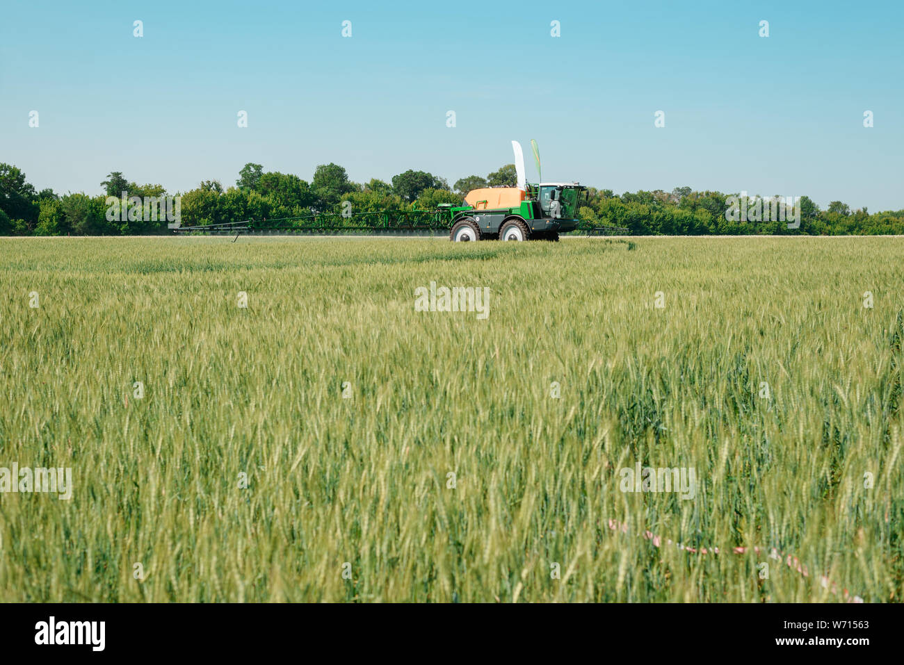 Large self propelled agricultural floater Stock Photo