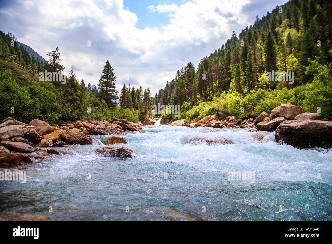 The Krimmler Ache river in the High Tauern , Austria Stock Photo