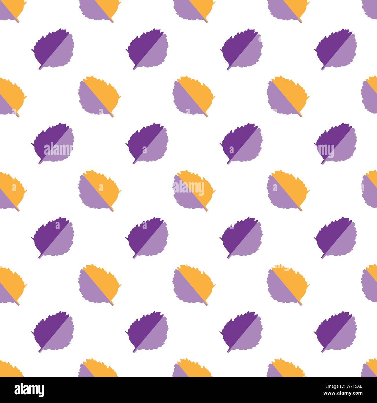 Pattern Yellow Violet Vector seamless pattern with yellow and violet autumn leaves Stock ...