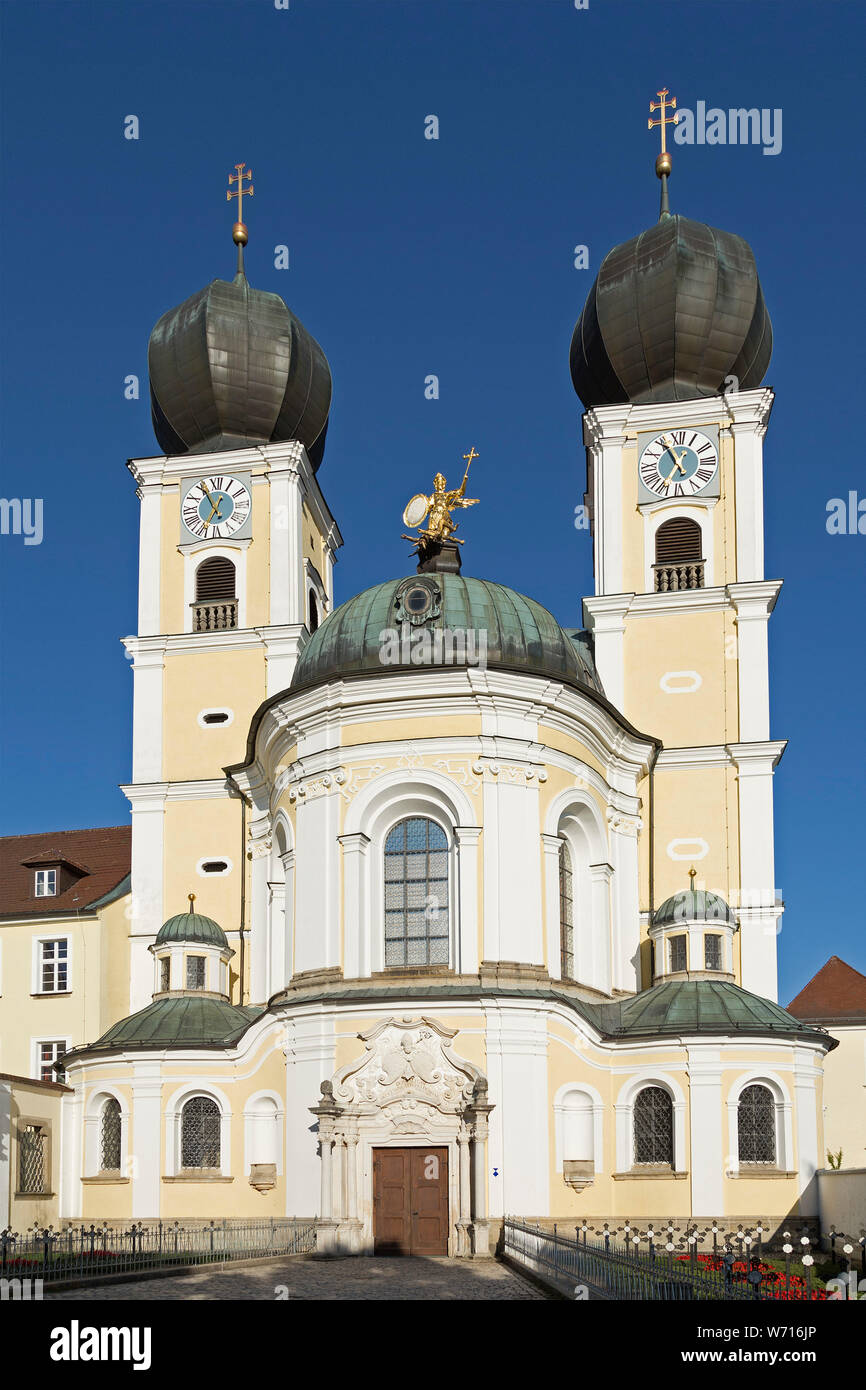 Benedictine abbey, Metten, Bavarian Forest, Bavaria, Germany Stock