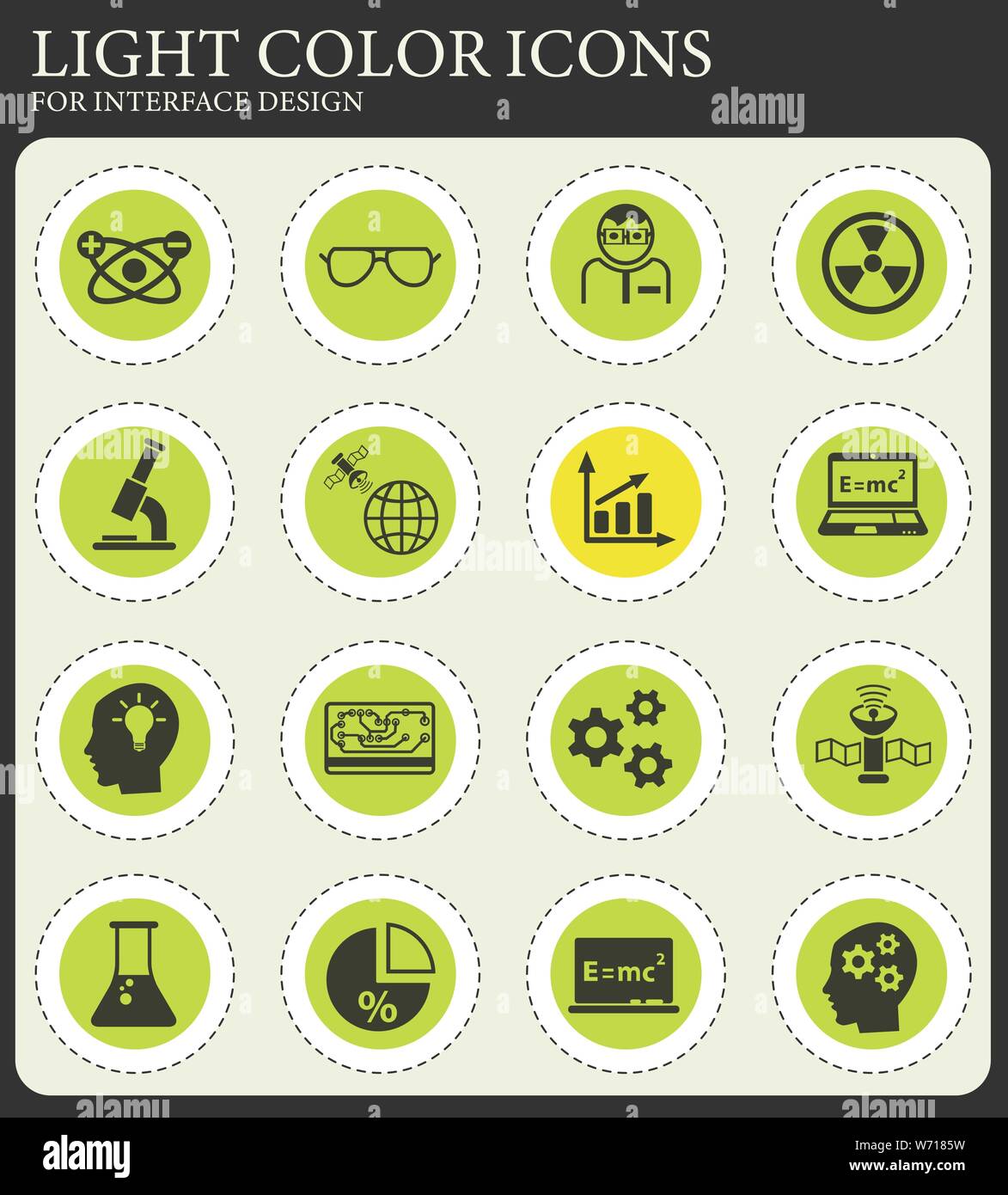 science web icons for user interface design Stock Vector Image & Art ...