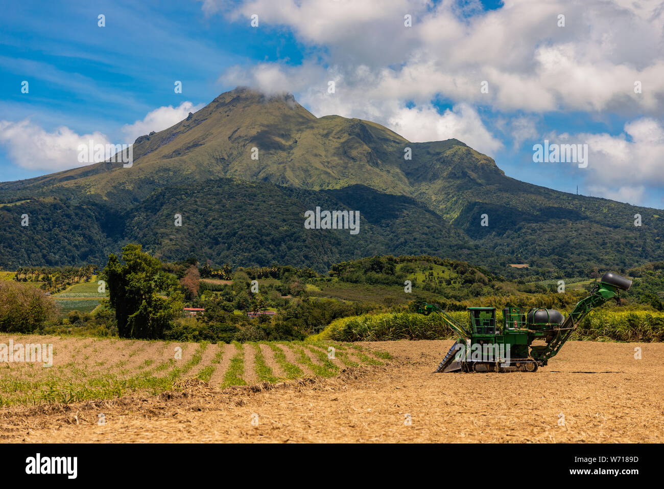 Beautiful view of the Mountain pelée Stock Photo