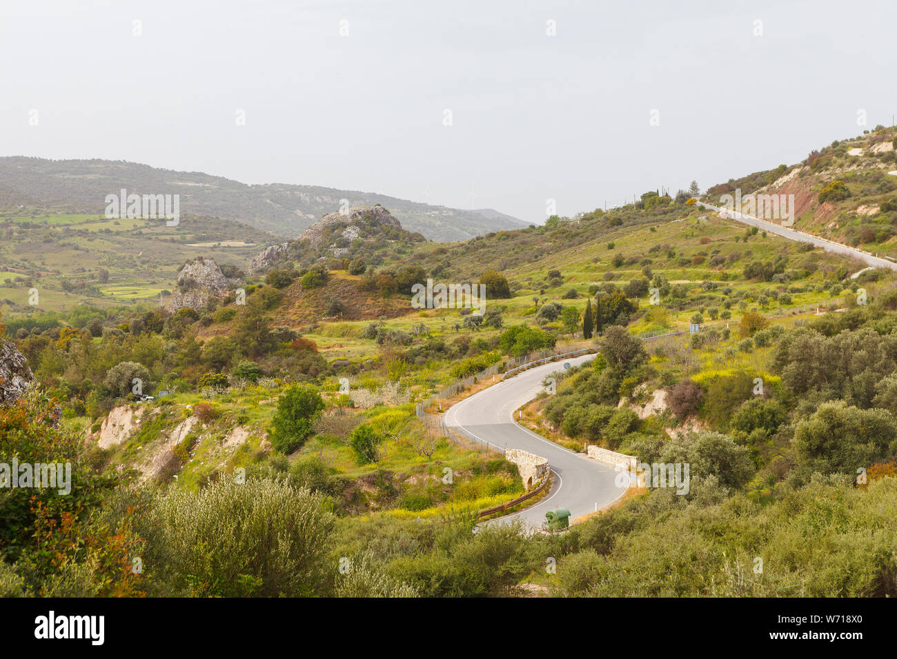 The rock of Chasampoulia, Kidasi, Paphos. Cyprus countryside. Stock Photo