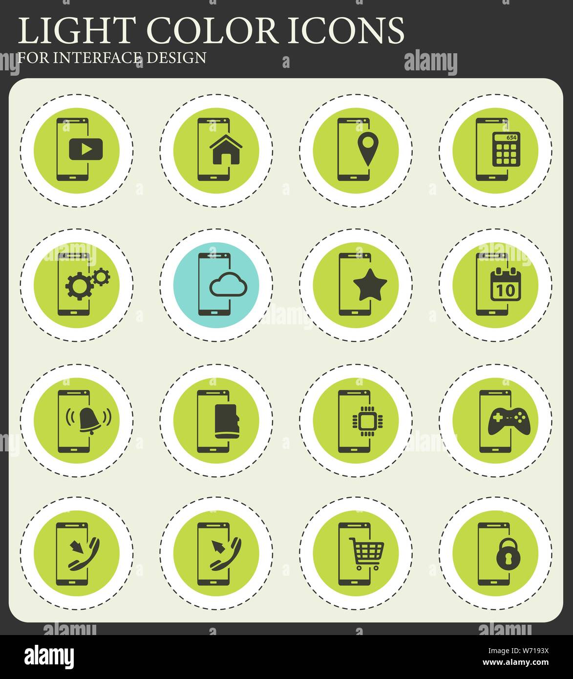 Smartphone simply symbol for web icons and user interface Stock Vector