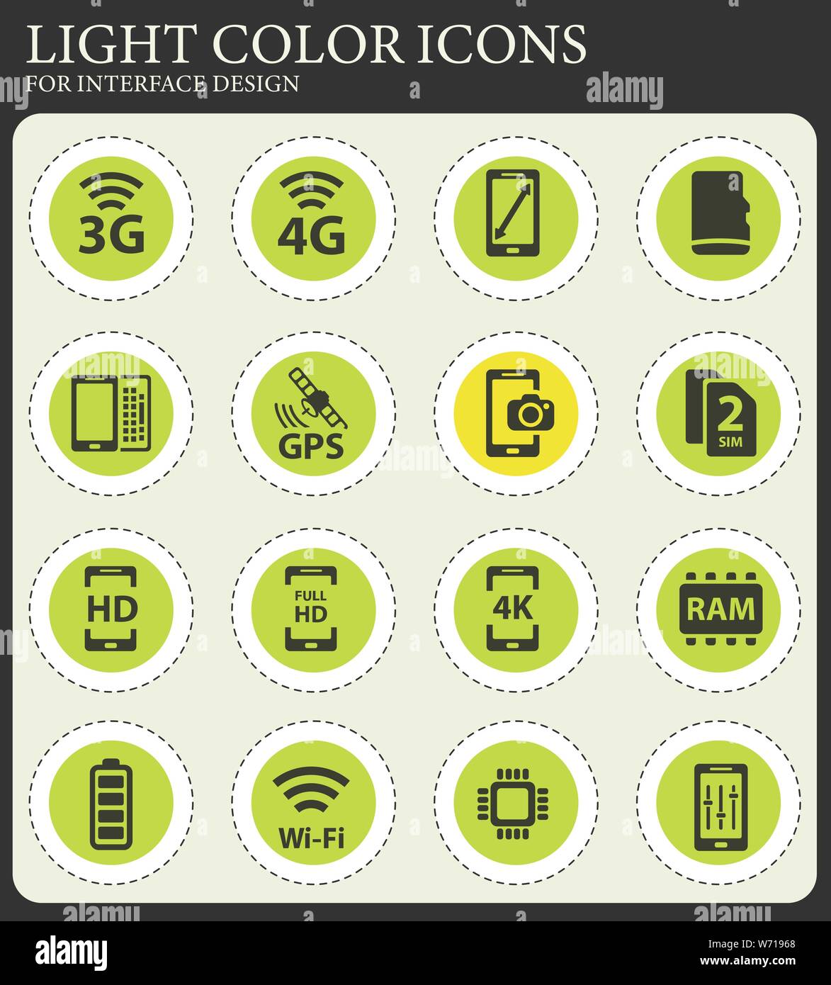 Smartphone simply symbol for web icons and user interface Stock Vector