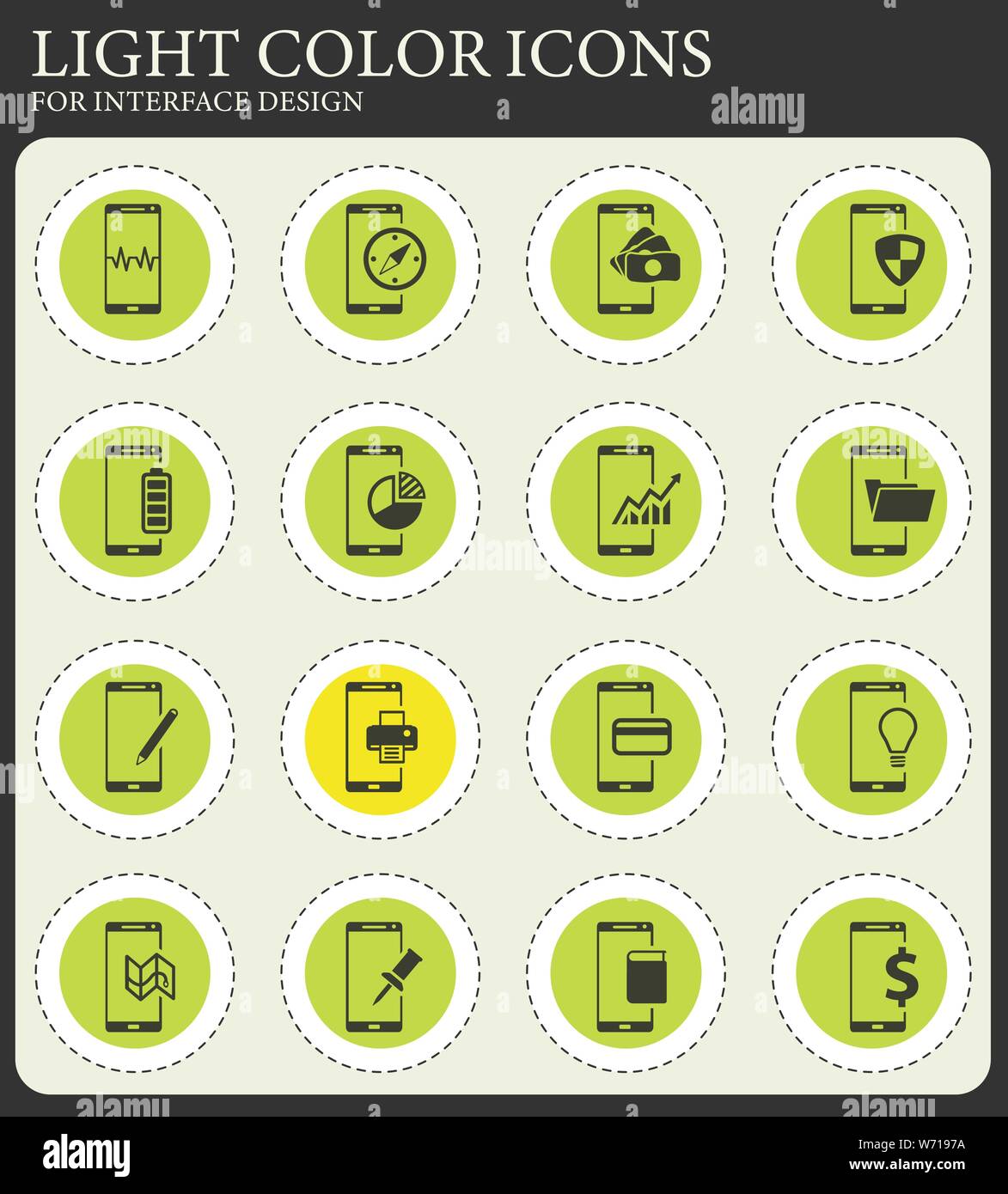 Smartphone simply symbol for web icons and user interface Stock Vector