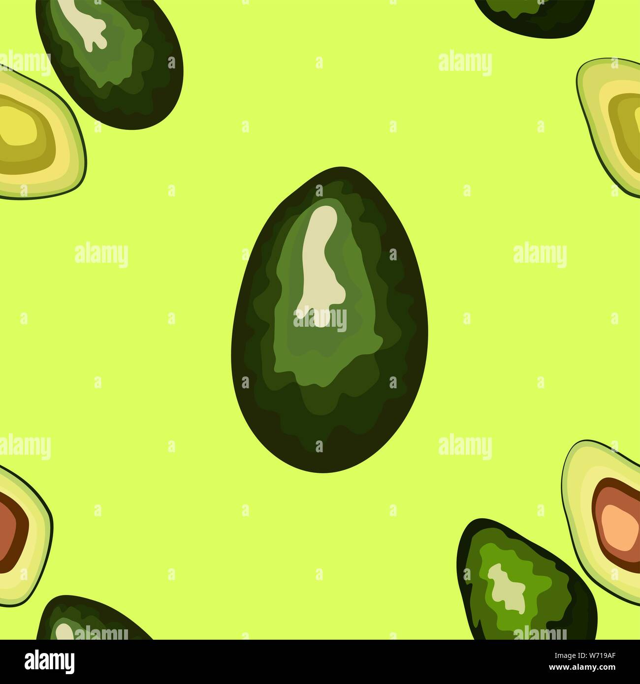 healthy food. Avocado print. Seamless pattern, print Stock Vector Image ...
