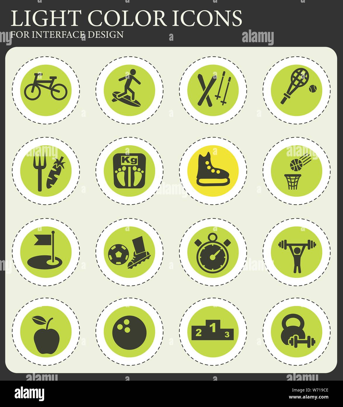 sport web icons for user interface design Stock Vector