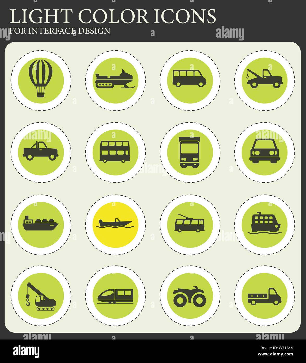 Transportation simply icons for web and user interface Stock Vector ...
