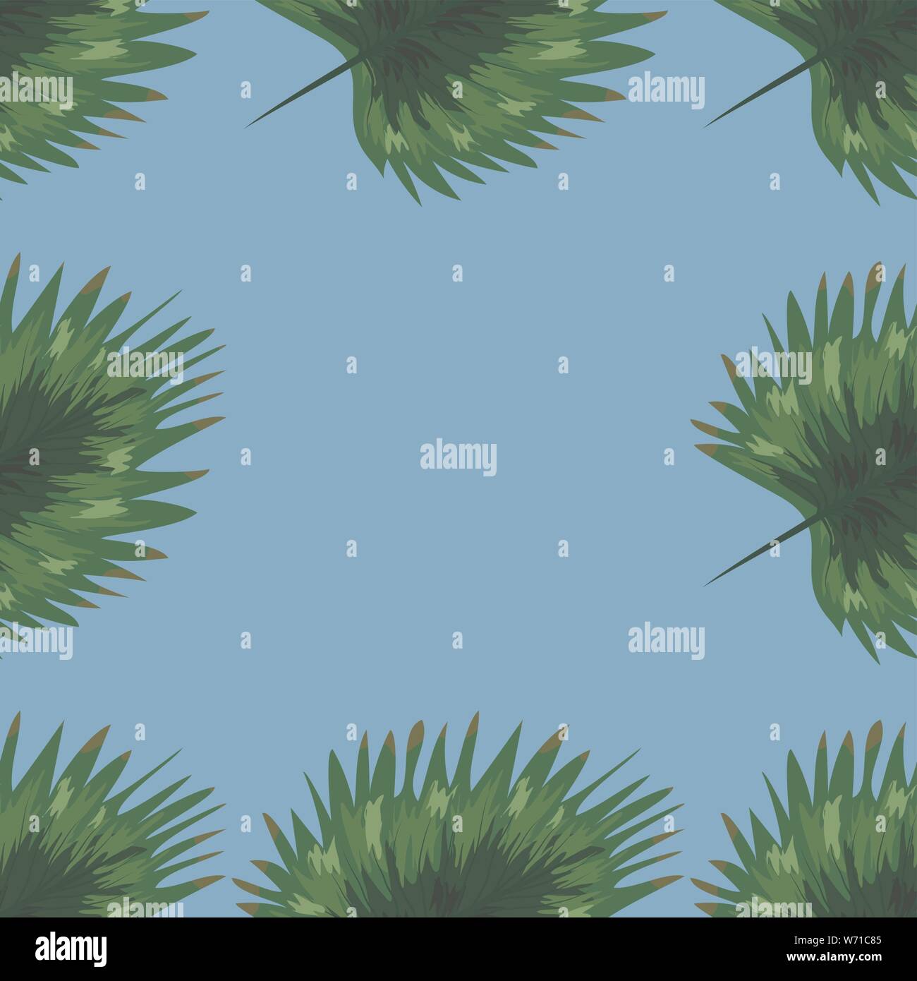 Nature seamless pattern. Hand drawn abstract tropical summer background ...
