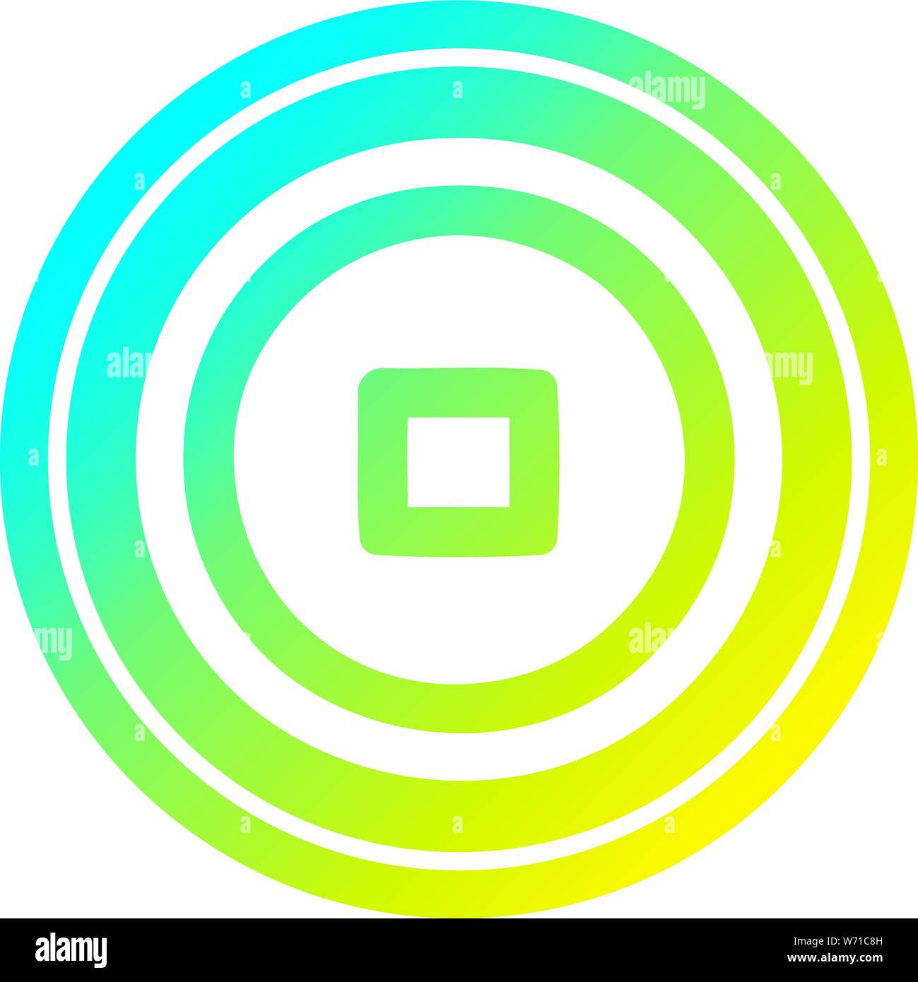 stop button circular icon with cool gradient finish Stock Vector Image ...