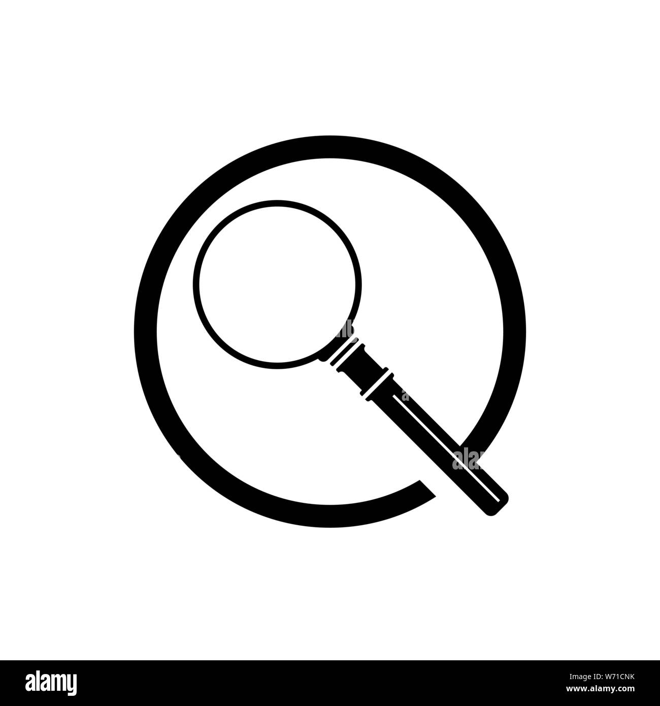 magnifying glass icon. Logo element illustration.magnifying glass