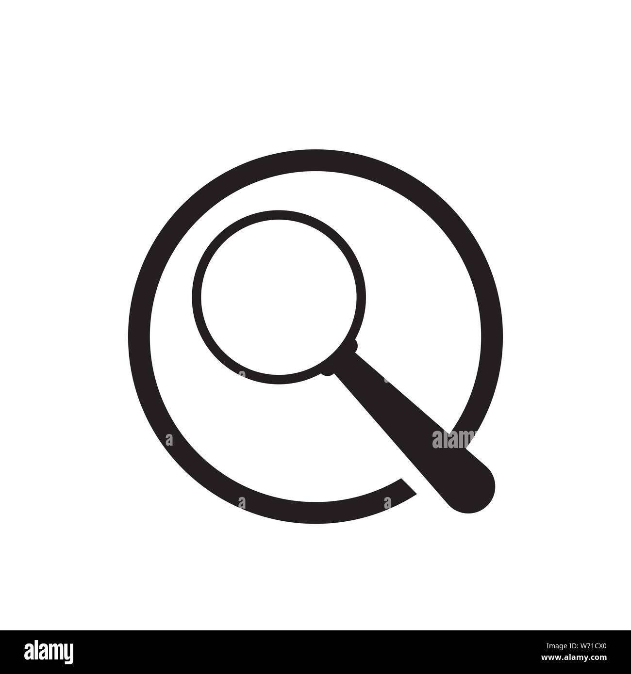 magnifying glass icon. Logo element illustration.magnifying glass