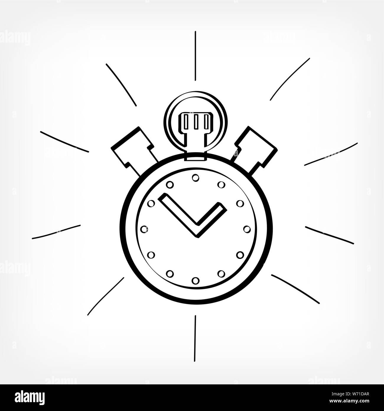 drawing stopwatch white background Stock Vector Image & Art Alamy