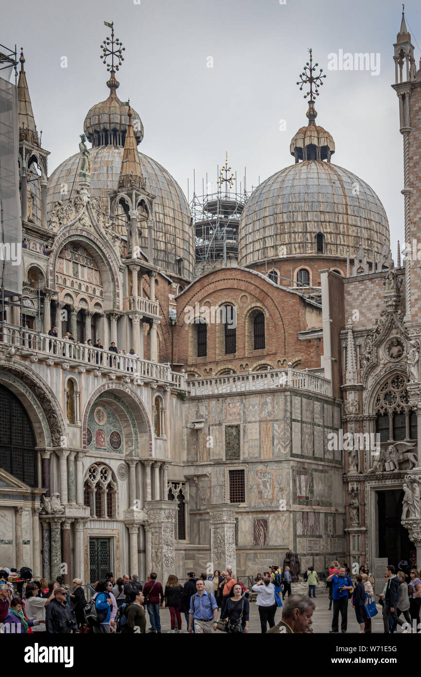 Beautiful architecture in San Marco Square in Venice, Italy. Stock Photo