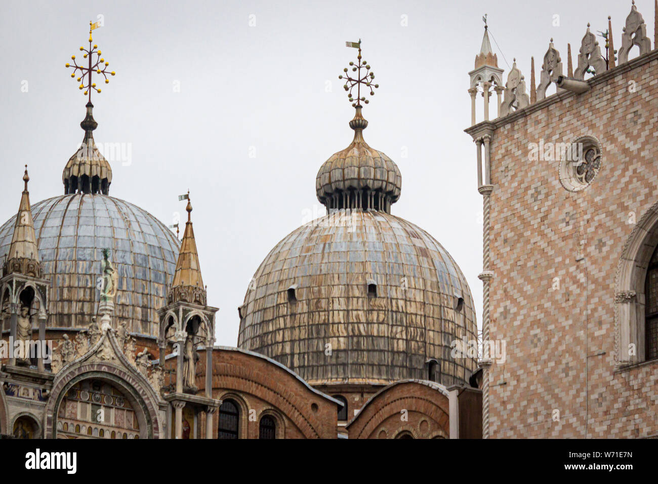 Beautiful architecture in San Marco Square in Venice, Italy. Stock Photo