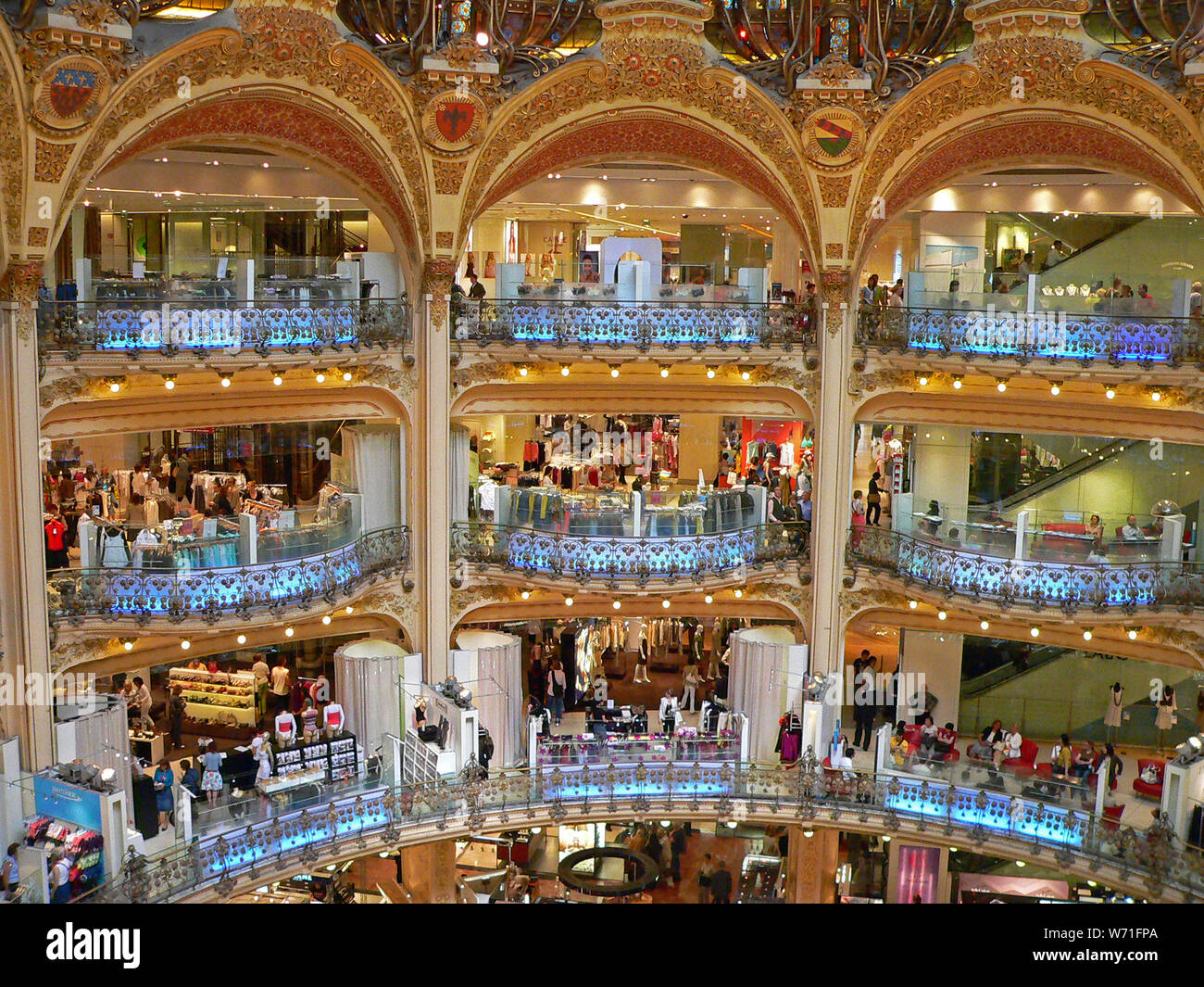 Paris, France. Galeries Lafayette shopping center Stock Photo