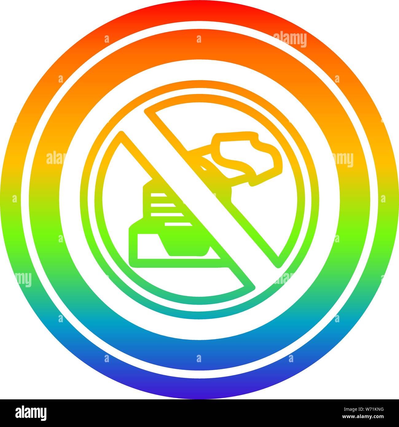 paperless office circular icon with rainbow gradient finish Stock ...