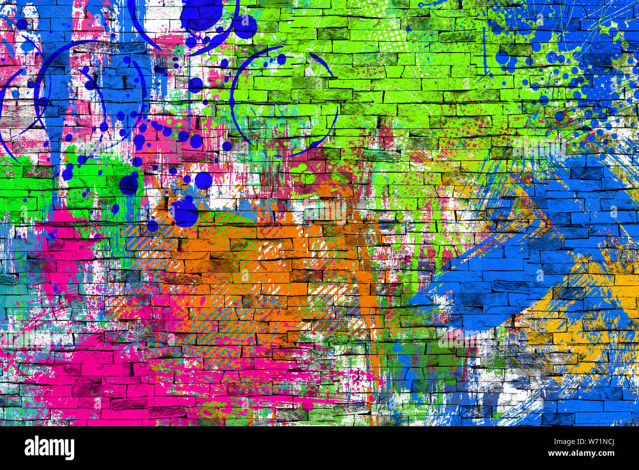 Graffiti street art. Graffiti wall art. Abstract graffiti background