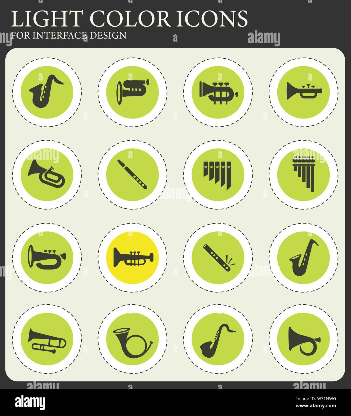 wind instruments web icons for user interface design Stock Vector Image ...