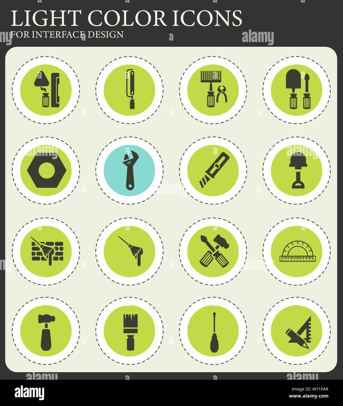 Work tools icon set for web sites and user interface Stock Vector Image ...
