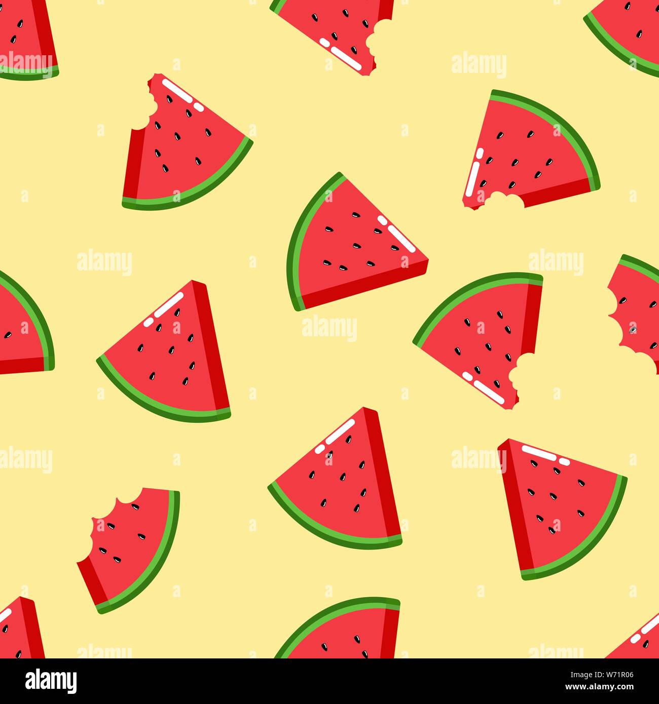 fruit Watermelon seamless pattern vector illustration yellows ...