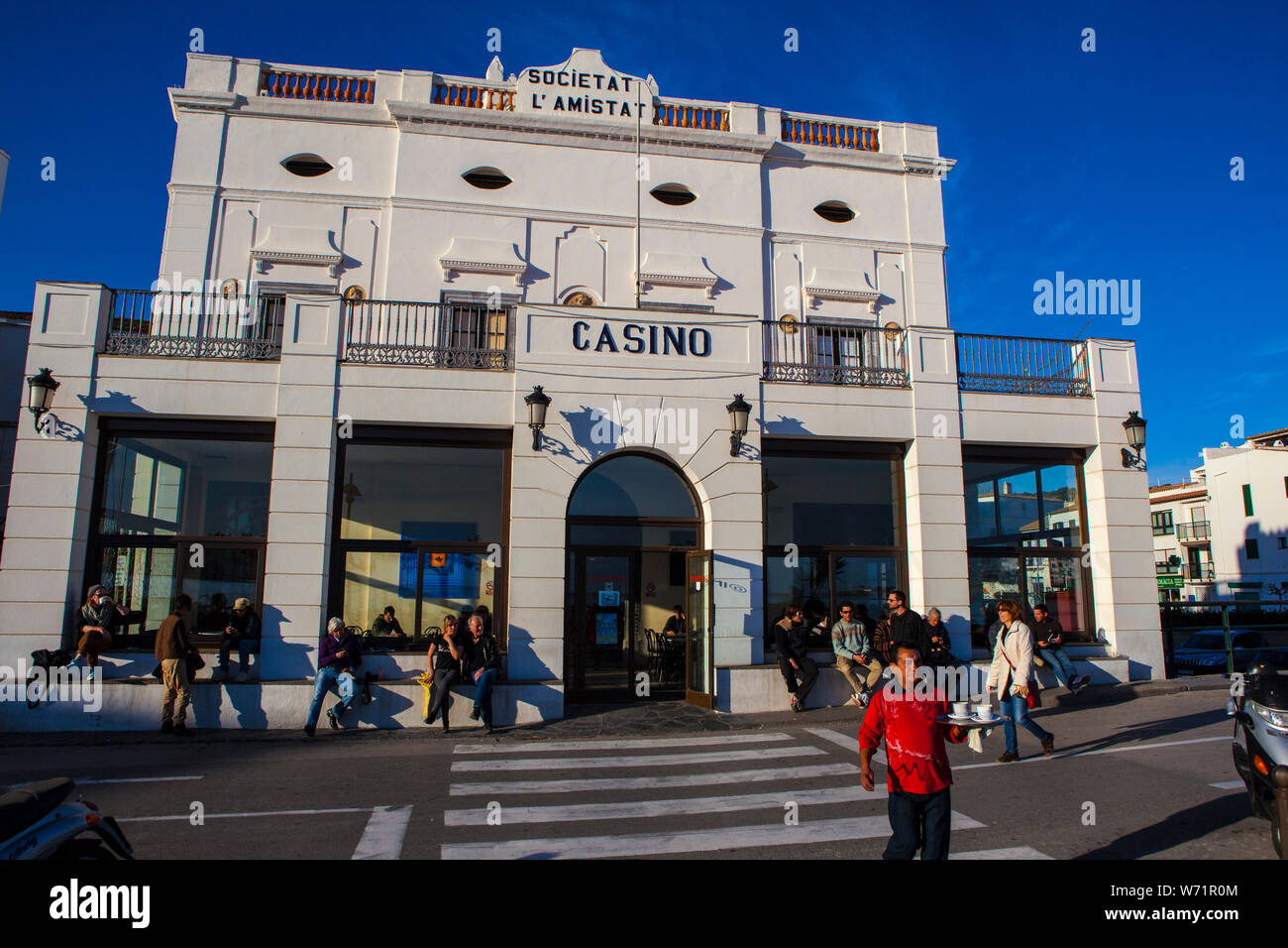 Casino l'Amistat, Cadaques, Catalonia Stock Photo