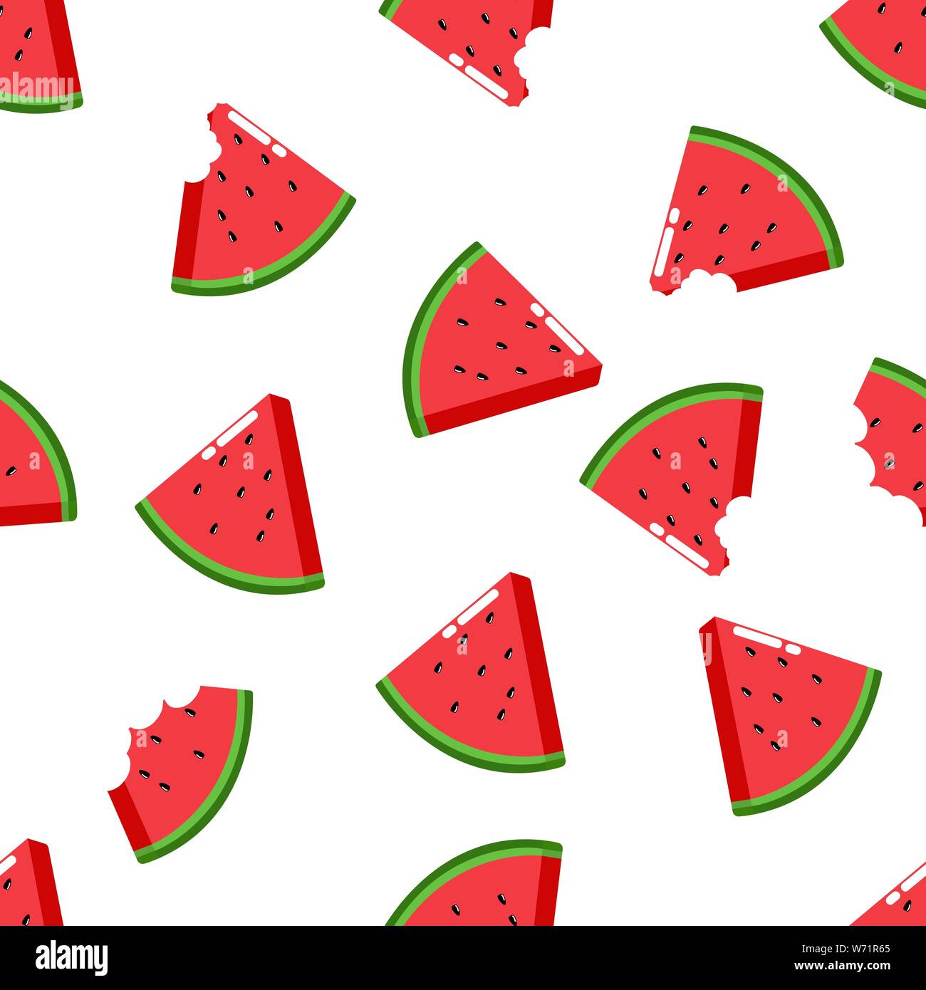 fruit Watermelon seamless pattern vector illustration white background ...