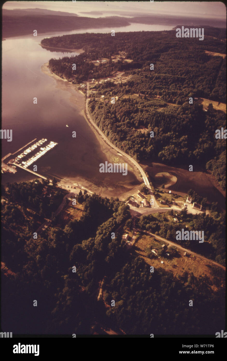 AERIAL VIEW ALONG BUCKLIN HILL ROAD WHICH TERMINATES AT THE BROWNSVILLE