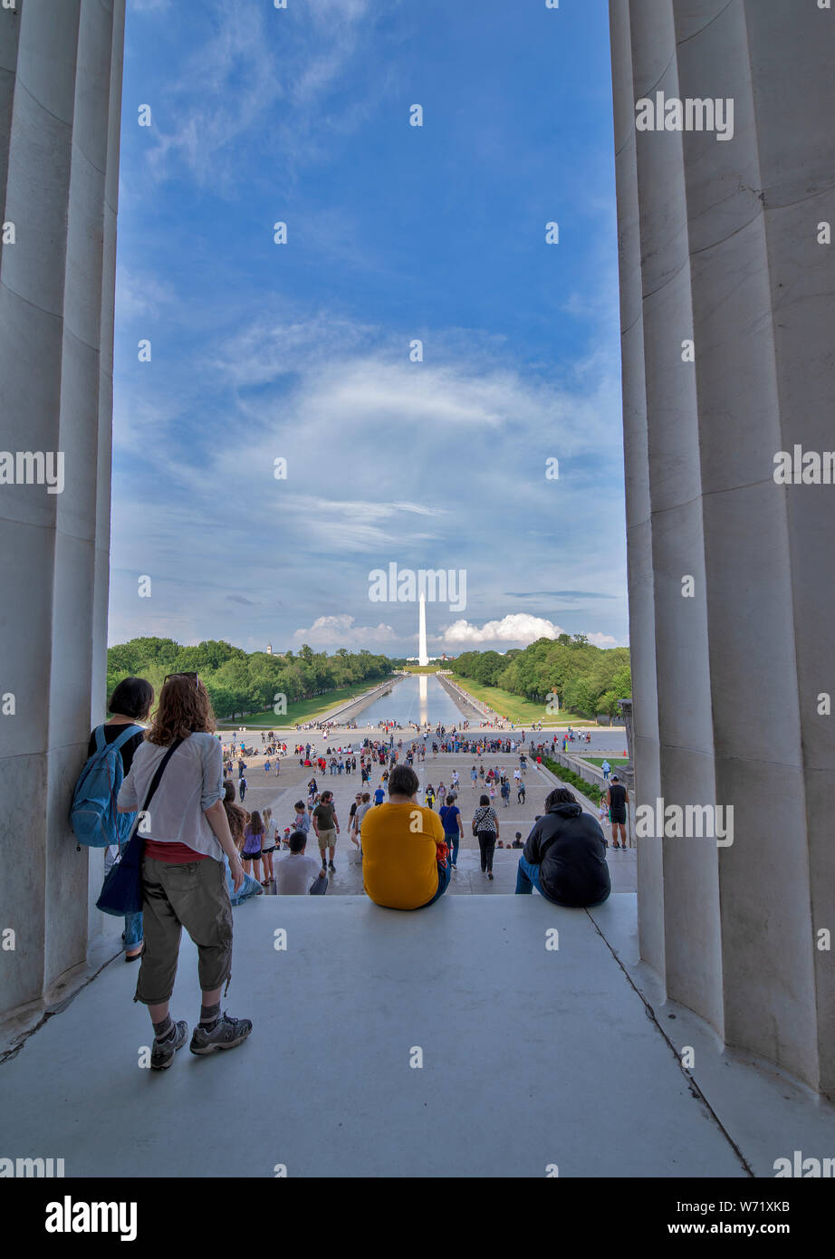 Washington DC Presidential Monuments USA Nation Capital Stock Photo