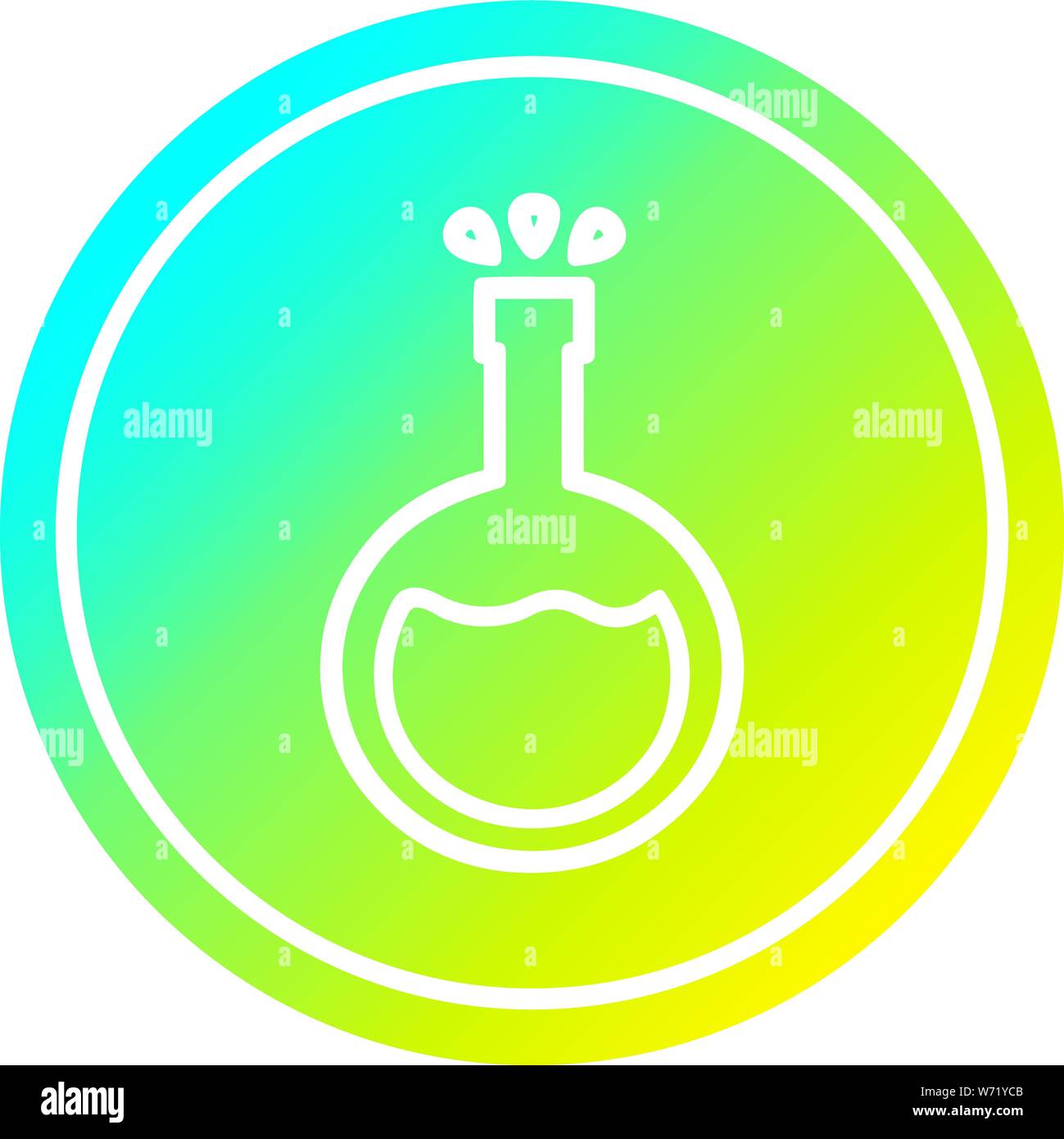 science experiment circular icon with cool gradient finish Stock Vector ...