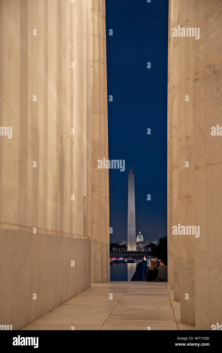 Washington DC Presidential Monuments USA Nation Capital Stock Photo