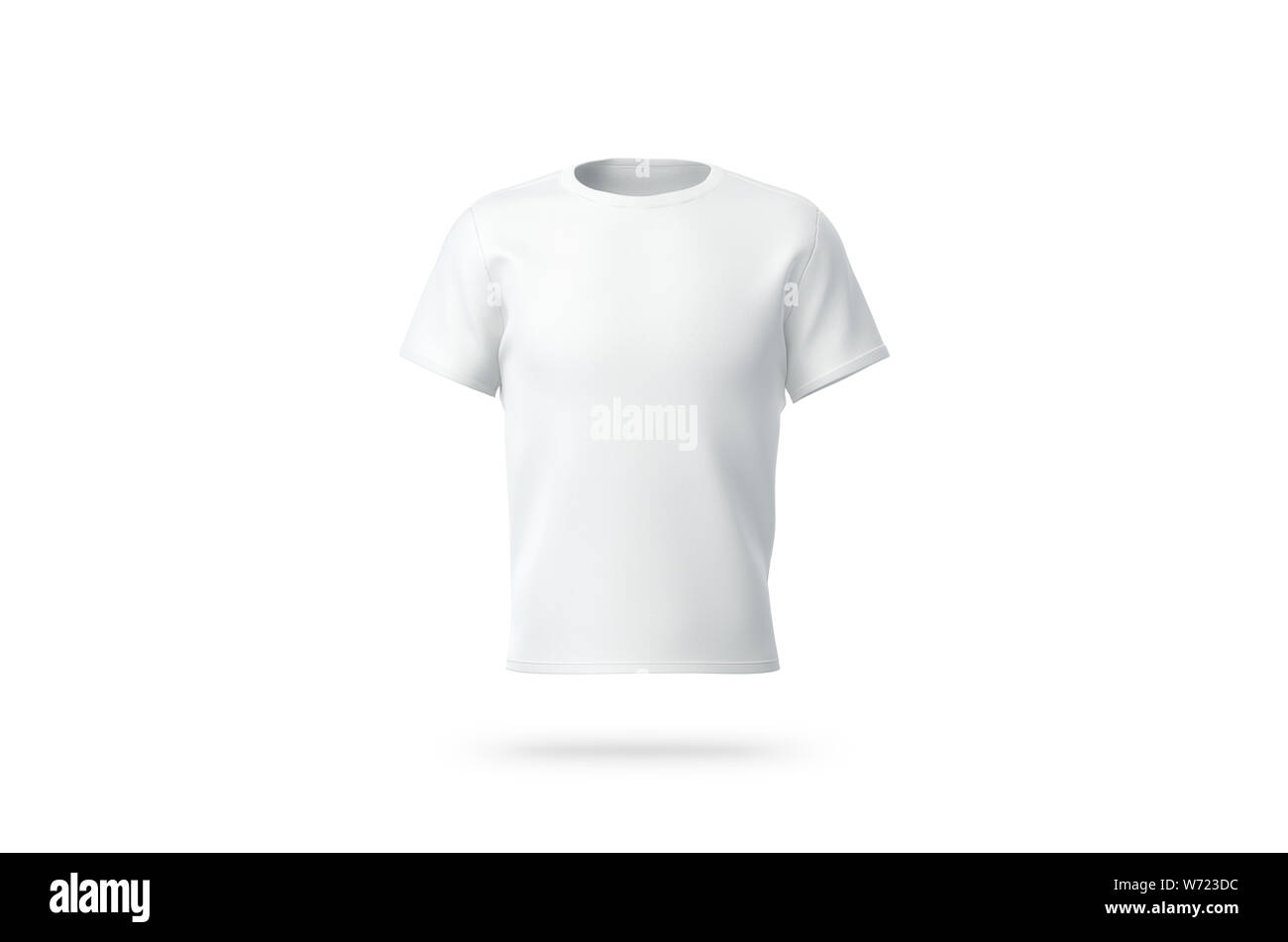Blank white clean t-shirt mockup, isolated, front view, 3d rendering. Empty  tshirt model mock up. Clear fabric cloth for football or style outfit temp  Stock Photo - Alamy